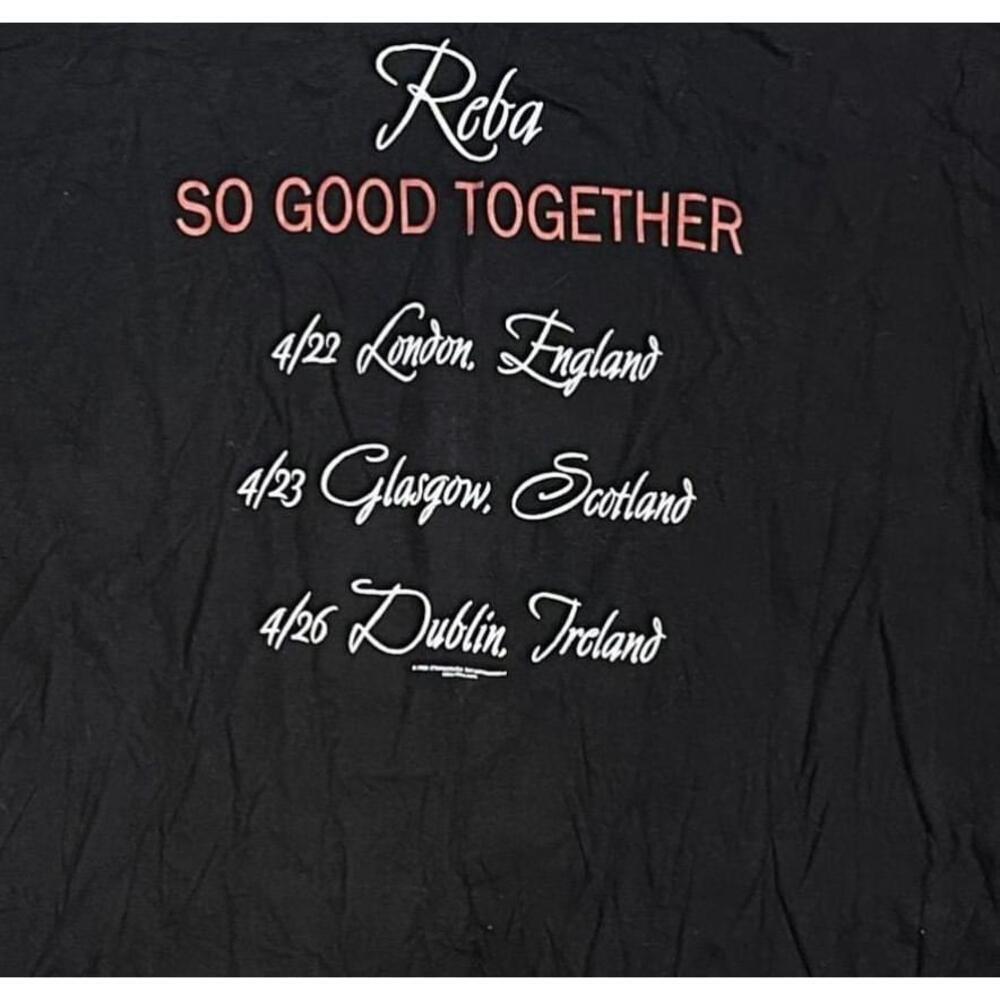 Vintage 00 Reba So Good Together Concert Tour Europe Black Size L​​​ - Picture 3 of 10